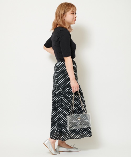 U by SPICK&SPAN（ユーバイスピックアンドスパン）の「UネックTEE（Tシャツ/カットソー・レディース・ブラック/ホワイト/ピンク・FREE）」の10枚目の写真