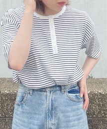 PairPair | 【ペットとリンクコーデ】テレコボーダーヘンリーネックT(Tシャツ/カットソー)