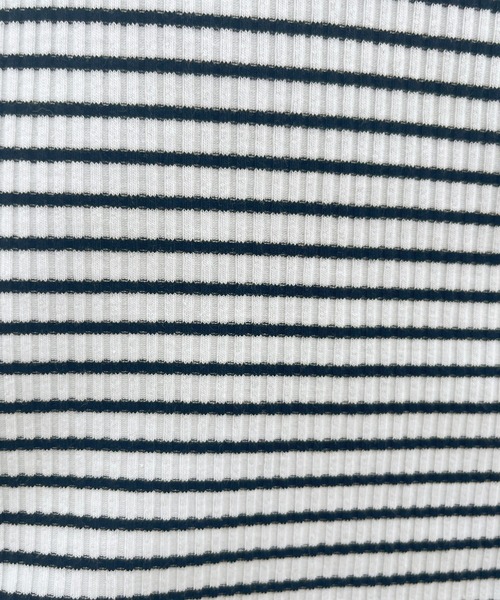 PairPair（ペアペア）の「【ペットとリンクコーデ】テレコボーダーヘンリーネックT（Tシャツ/カットソー・レディース・ネイビー/グリーン・フリー）」の17枚目の写真