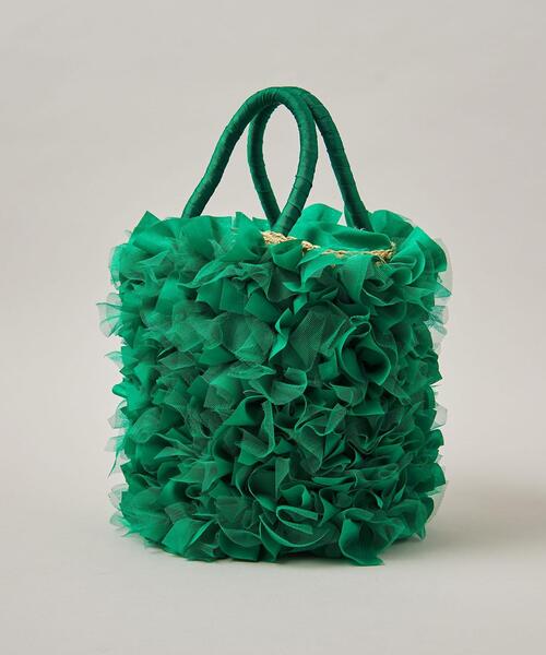 ODETTE E ODILE（オデットエオディール）の「フリルバスケット（かごバッグ・レディース・ネイビー/ケリー・FREE）」の3枚目の写真