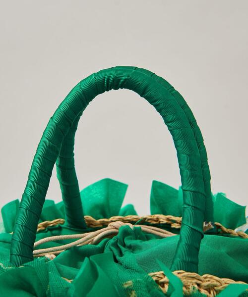 ODETTE E ODILE（オデットエオディール）の「フリルバスケット（かごバッグ・レディース・ネイビー/ケリー・FREE）」の5枚目の写真