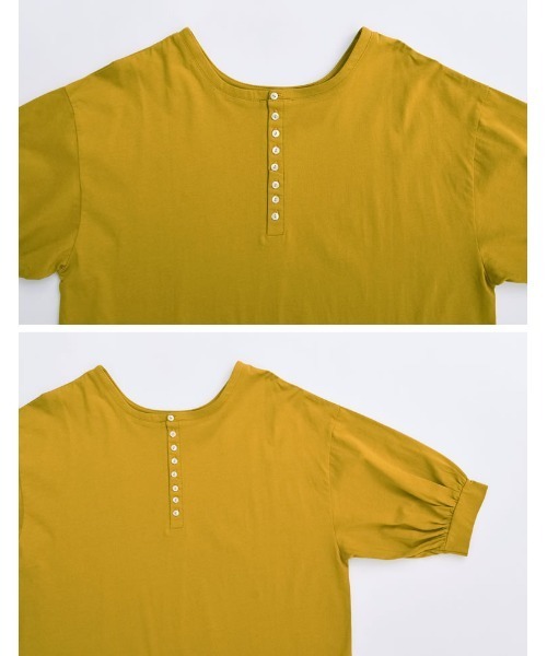 Re:EDIT(リエディ)の「前後2WAYシルケットカットソーチュニック(Tシャツ/カットソー・レディース・ホワイト/マスタード/グレイッシュベージュ/ブラック・MEDIUM/LARGE)」の17枚目の写真