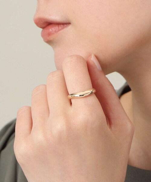 COCOSHNIK(ココシュニック)の「K10ウェーブリング(リング・レディース・ホワイト系その他7・10号/12号/14号)」の5枚目の写真