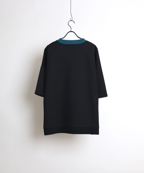 Confirm（コンファーム）の「リブカラービッグシルエットTシャツ【Confirm】（Tシャツ/カットソー・メンズ・ライトグレー/ネイビー/グリーン/ブラック/グレイッシュベージュ・M/L）」の11枚目の写真