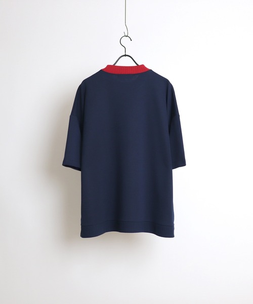 Confirm（コンファーム）の「リブカラービッグシルエットTシャツ【Confirm】（Tシャツ/カットソー・メンズ・ライトグレー/ネイビー/グリーン/ブラック/グレイッシュベージュ・M/L）」の9枚目の写真