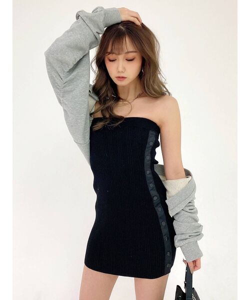 GYDA(ジェイダ)の「GYDA×MLBルーズスウェットカーディガン(カーディガン/ボレロ・レディース・チャコールグレー/グレー/オフホワイト・FREE)」の4枚目の写真