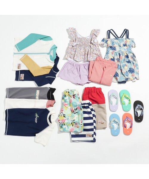 BREEZE（ブリーズ）の「2色2柄セパレート水着_UVカット（水着・キッズ・ミント/ラベンダー・120/80/90/100/110/140/130）」の12枚目の写真