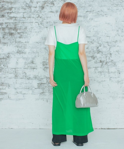 PBLIM(ページボーイリム)の「PAGEBOYLIM/シアーキャミワンピ(ワンピース・レディース・オレンジ/グリーン・FREE)」の3枚目の写真