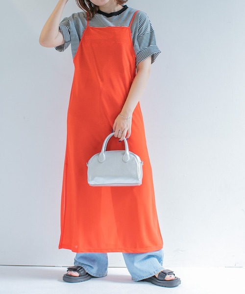 PBLIM(ページボーイリム)の「PAGEBOYLIM/シアーキャミワンピ(ワンピース・レディース・オレンジ/グリーン・FREE)」の18枚目の写真