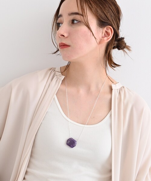 INDIVI(インディヴィ)の「◆Donnaruma ナチュラルストーンネックレス(ネックレス・レディース・ピンク/グリーン/パープル系・00)」の10枚目の写真