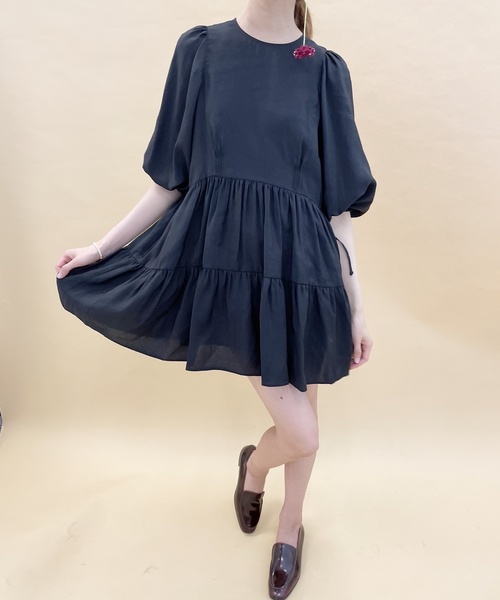 EDIT. FOR LULU(エディットフォールル)の「レーヨンポリエステル ギャザー チュニックブラウス(シャツ/ブラウス・レディース・ブラック/ブルー系その他・FREE)」の18枚目の写真