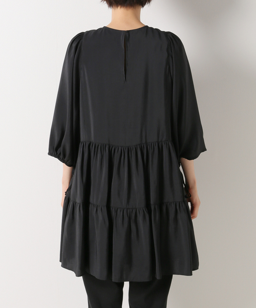 EDIT. FOR LULU(エディットフォールル)の「レーヨンポリエステル ギャザー チュニックブラウス(シャツ/ブラウス・レディース・ブラック/ブルー系その他・FREE)」の19枚目の写真