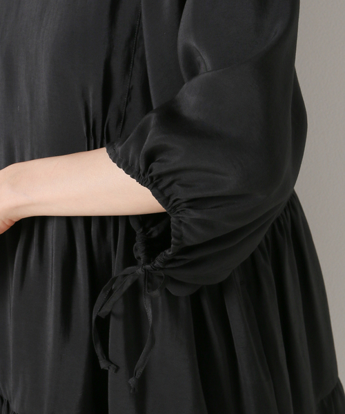 EDIT. FOR LULU(エディットフォールル)の「レーヨンポリエステル ギャザー チュニックブラウス(シャツ/ブラウス・レディース・ブラック/ブルー系その他・FREE)」の16枚目の写真