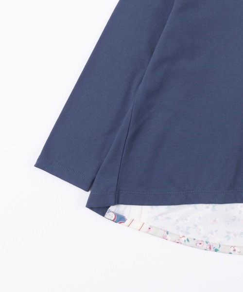 trois lapins kp(トロワラパンケーピー)の「TC天竺バック切替え長袖Tシャツ(100~130)(Tシャツ/カットソー・キッズ・ライトピンク/ブルー系その他・110cm/130cm/120cm/100cm)」の5枚目の写真
