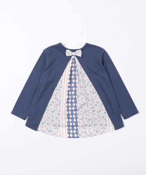 trois lapins kp(トロワラパンケーピー)の「TC天竺バック切替え長袖Tシャツ(100~130)(Tシャツ/カットソー・キッズ・ライトピンク/ブルー系その他・110cm/130cm/120cm/100cm)」の6枚目の写真