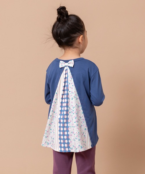 trois lapins kp(トロワラパンケーピー)の「TC天竺バック切替え長袖Tシャツ(100~130)(Tシャツ/カットソー・キッズ・ライトピンク/ブルー系その他・110cm/130cm/120cm/100cm)」の15枚目の写真