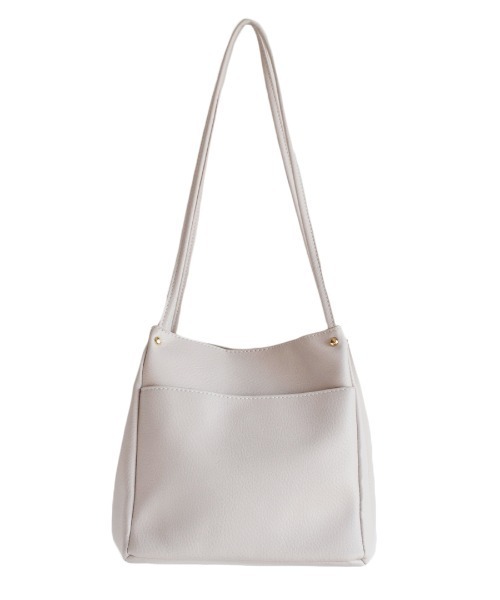 e-zakkamania stores(イーザッカマニアストアーズ)の「ダブルフェイス キューブ トートバッグ(トートバッグ・レディース・アイボリー/スモークピンク/ブラウン/ブラック・-)」の5枚目の写真