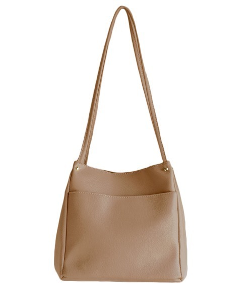 e-zakkamania stores(イーザッカマニアストアーズ)の「ダブルフェイス キューブ トートバッグ(トートバッグ・レディース・アイボリー/スモークピンク/ブラウン/ブラック・-)」の7枚目の写真