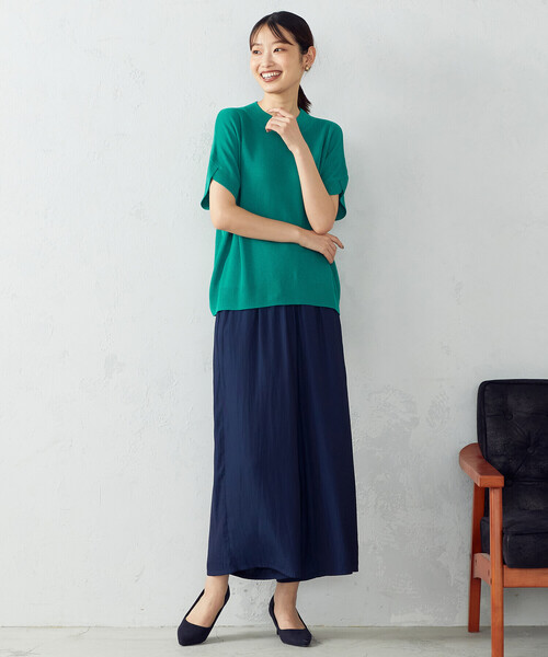 Comme　Ca　Mature（コムサマチュア）の「＜ウォッシャブル＞チューリップ袖　ニットＴシャツ（ニット/セーター・レディース・ターコイズブルー/マスタード/エメラルド・FREE）」の16枚目の写真