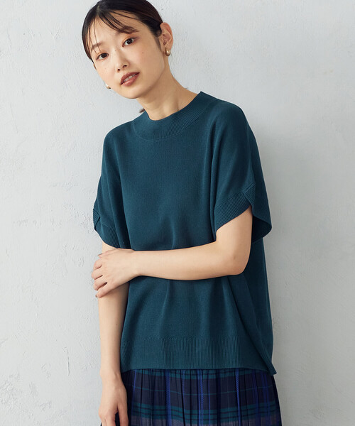 Comme　Ca　Mature（コムサマチュア）の「＜ウォッシャブル＞チューリップ袖　ニットＴシャツ（ニット/セーター・レディース・ターコイズブルー/マスタード/エメラルド・FREE）」の10枚目の写真