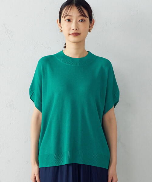 Comme　Ca　Mature（コムサマチュア）の「＜ウォッシャブル＞チューリップ袖　ニットＴシャツ（ニット/セーター・レディース・ターコイズブルー/マスタード/エメラルド・FREE）」の14枚目の写真