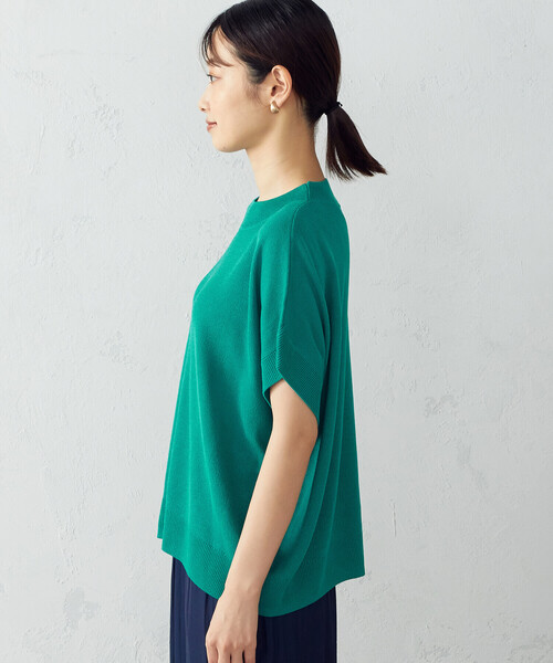 Comme　Ca　Mature（コムサマチュア）の「＜ウォッシャブル＞チューリップ袖　ニットＴシャツ（ニット/セーター・レディース・ターコイズブルー/マスタード/エメラルド・FREE）」の7枚目の写真