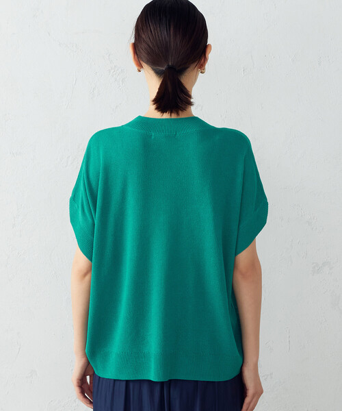 Comme　Ca　Mature（コムサマチュア）の「＜ウォッシャブル＞チューリップ袖　ニットＴシャツ（ニット/セーター・レディース・ターコイズブルー/マスタード/エメラルド・FREE）」の9枚目の写真