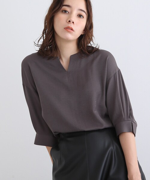 【洗える】袖ボリュームブラウス