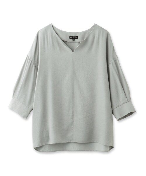 【洗える】袖ボリュームブラウス