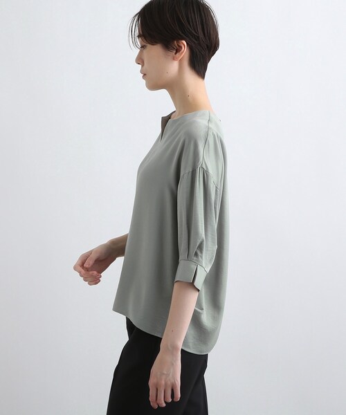 【洗える】袖ボリュームブラウス