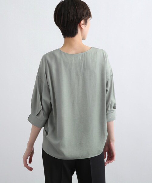 【洗える】袖ボリュームブラウス