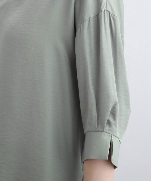 【洗える】袖ボリュームブラウス