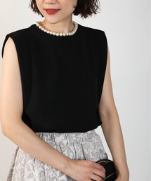 PICCIN | ネックパールノースリーブニット(ニット/セーター)