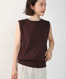 PICCIN | ネックパールノースリーブニット(ニット/セーター)