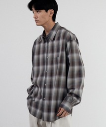 WYM LIDNM | OMBRE CHECK LOOSE SHIRT(シャツ/ブラウス)