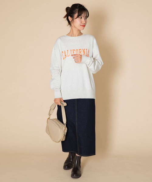 Champion(チャンピオン)の「『佐田真由美さん着用』『別注』Champion ロゴプリントスウェット(スウェット・レディース・ネイビー/オートミール/ベージュ/ホワイト・MEDIUM/SMALL)」の15枚目の写真