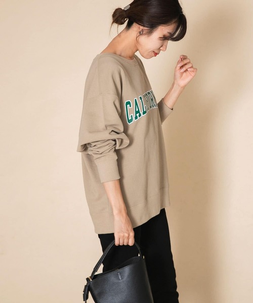 Champion(チャンピオン)の「『佐田真由美さん着用』『別注』Champion ロゴプリントスウェット(スウェット・レディース・ネイビー/オートミール/ベージュ/ホワイト・MEDIUM/SMALL)」の20枚目の写真