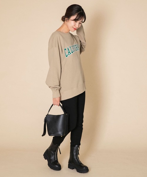 Champion(チャンピオン)の「『佐田真由美さん着用』『別注』Champion ロゴプリントスウェット(スウェット・レディース・ネイビー/オートミール/ベージュ/ホワイト・MEDIUM/SMALL)」の22枚目の写真