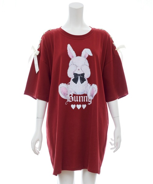 シーハニ 目隠しうさぎビッグTシャツ Secret Honey（シークレットハニー）の「目隠しうさぎビッグT
