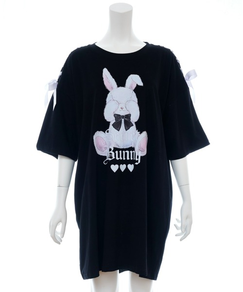 シーハニ 目隠しうさぎビッグTシャツ Secret Honey（シークレットハニー）の「目隠しうさぎビッグT