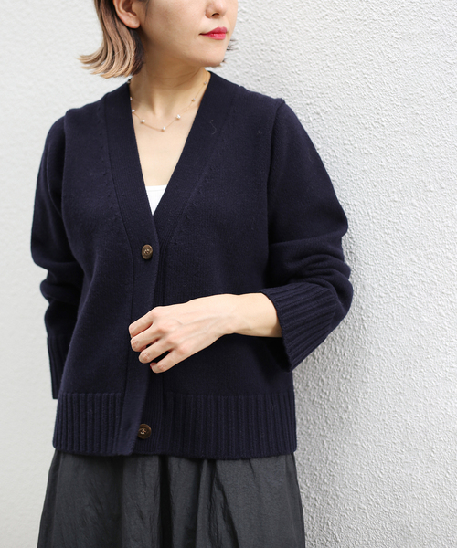 【特価】 VERMEIL par iena（ヴェルメイユパーイエナ）の「Vネック天竺 トップス