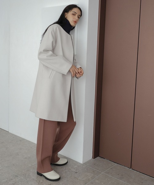 LAKOLE（ラコレ）の「12Gカシミヤタッチワイドパンツ[セットアップ対応] / 285886（その他パンツ・レディース・ブラック/ブラウン/グレイッシュベージュ・SMALL/MEDIUM）」の16枚目の写真