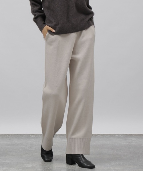 LAKOLE（ラコレ）の「12Gカシミヤタッチワイドパンツ[セットアップ対応] / 285886（その他パンツ・レディース・ブラック/ブラウン/グレイッシュベージュ・SMALL/MEDIUM）」の22枚目の写真