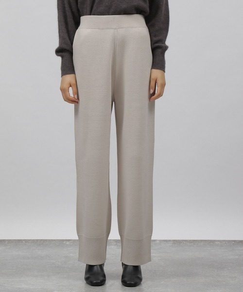 LAKOLE（ラコレ）の「12Gカシミヤタッチワイドパンツ[セットアップ対応] / 285886（その他パンツ・レディース・ブラック/ブラウン/グレイッシュベージュ・SMALL/MEDIUM）」の14枚目の写真