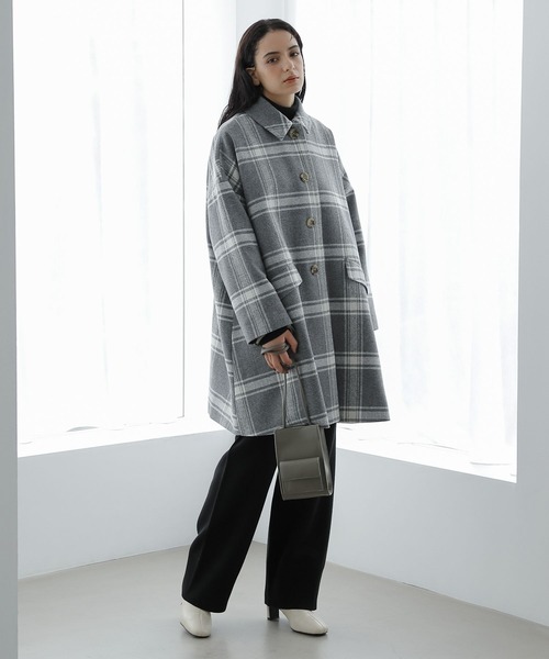 LAKOLE（ラコレ）の「12Gカシミヤタッチワイドパンツ[セットアップ対応] / 285886（その他パンツ・レディース・ブラック/ブラウン/グレイッシュベージュ・SMALL/MEDIUM）」の4枚目の写真