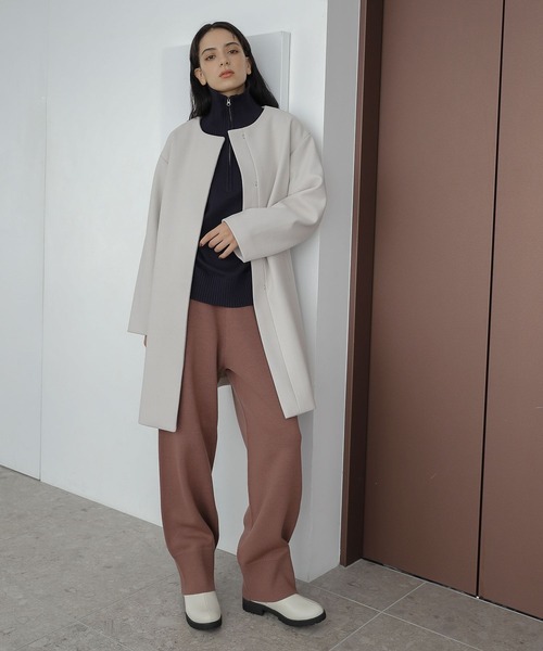 LAKOLE（ラコレ）の「12Gカシミヤタッチワイドパンツ[セットアップ対応] / 285886（その他パンツ・レディース・ブラック/ブラウン/グレイッシュベージュ・SMALL/MEDIUM）」の20枚目の写真