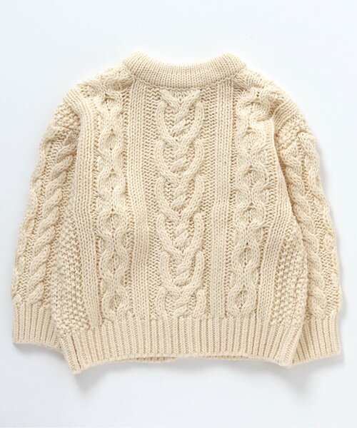 apres les cours（アプレレクール）の「【前後2WAY / 洗濯機でお洗濯OK】ざっくりニットカーディガン（カーディガン/ボレロ・キッズ・アイボリー/オレンジ/ミント・90/140/120/100）」の7枚目の写真