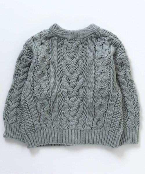 apres les cours（アプレレクール）の「【前後2WAY / 洗濯機でお洗濯OK】ざっくりニットカーディガン（カーディガン/ボレロ・キッズ・アイボリー/オレンジ/ミント・90/140/120/100）」の5枚目の写真