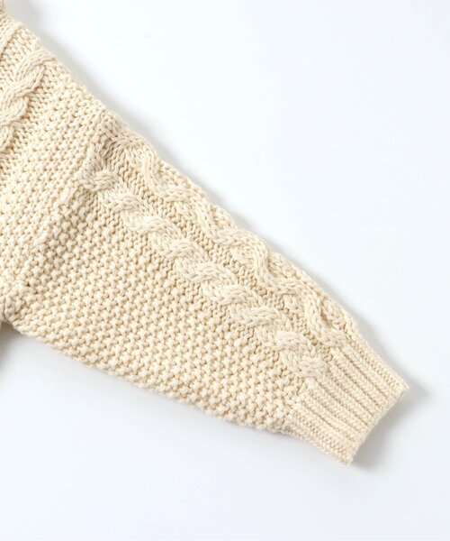 apres les cours（アプレレクール）の「【前後2WAY / 洗濯機でお洗濯OK】ざっくりニットカーディガン（カーディガン/ボレロ・キッズ・アイボリー/オレンジ/ミント・90/140/120/100）」の14枚目の写真