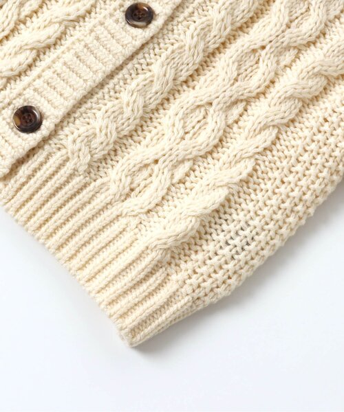 apres les cours（アプレレクール）の「【前後2WAY / 洗濯機でお洗濯OK】ざっくりニットカーディガン（カーディガン/ボレロ・キッズ・アイボリー/オレンジ/ミント・90/140/120/100）」の4枚目の写真